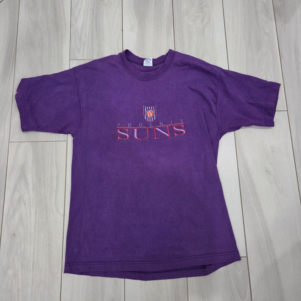 Vintage 90s Phoenix Suns Salem Sportswear Purple T-Shirt Men’s Large Made USA NB